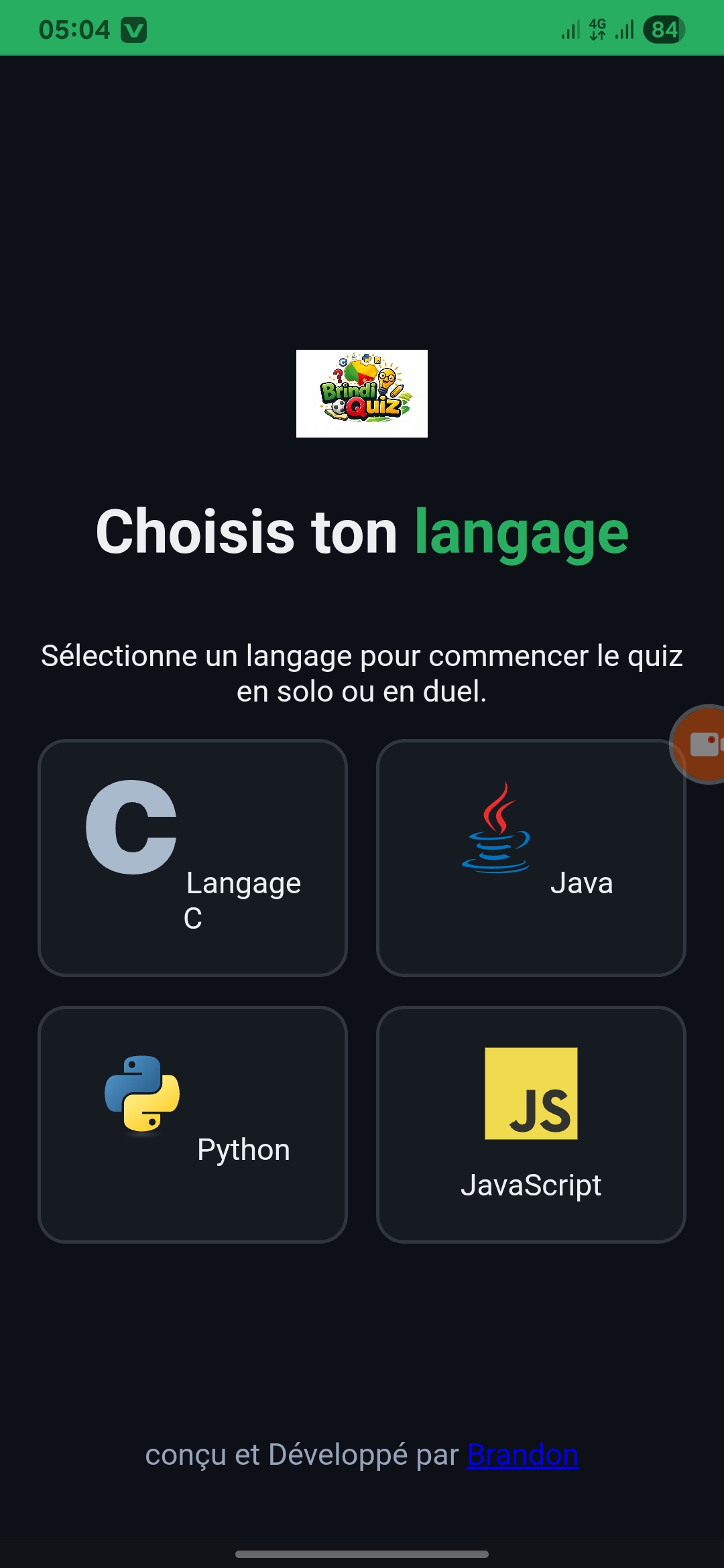 Brindi Quizz